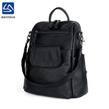 bulk popular classic washed pu women backpack,custom backpack lady